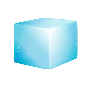 蓝色立方体冰块免抠png透明素材