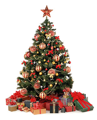 圣诞树和礼物盒子免抠png透明素材