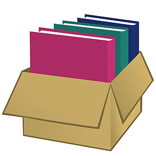 纸盒装的文件夹免抠png透明素材