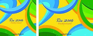 彩色巴西奥运会卡通矢量素材