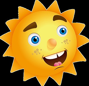 卡通太阳手绘太阳笑脸