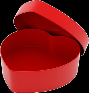 红色爱情盒子png元素素材