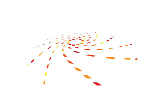 抽象橙色旋窝图形免抠png透明素材