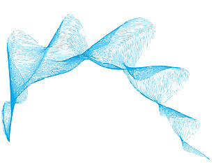 抽象蓝色丝带图形免抠png透明素材