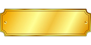 空白黄金牌子背景免抠png透明素材