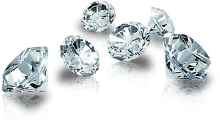一堆漂亮透明钻石免抠png透明素材