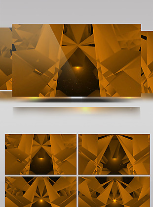黄色几何们动态视频素材