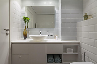 北欧清新卫生间浴室白色色系室内装修效果图