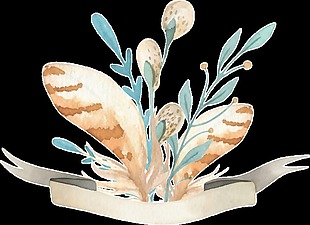 复古涂鸦花卉透明装饰图案
