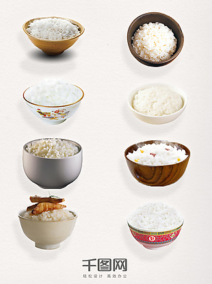 米饭装饰元素图案集合