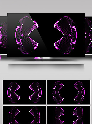 对称紫色图视频素材
