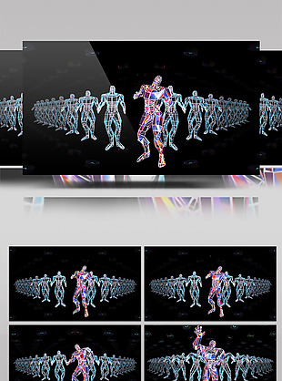 模拟人舞蹈视频素材