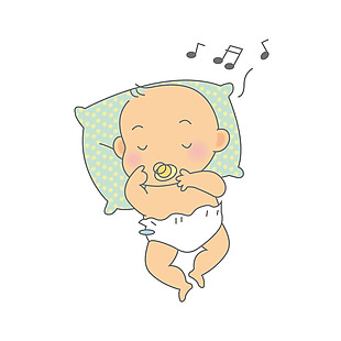 手绘音乐婴儿元素