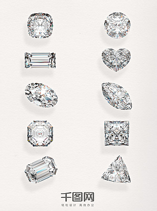 一组奢华钻石设计素材