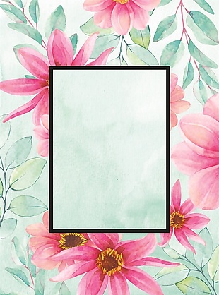 花卉背景边框图片素材