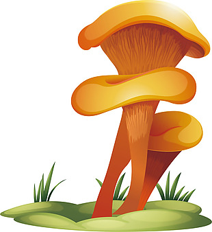 手绘卡通蘑菇元素