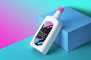 彩色液体瓶实物产品图