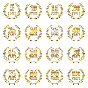 金色花纹数字logo图片