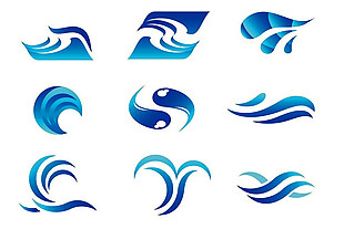 海浪logo设计图片
