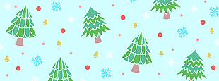 卡通圣诞树无缝背景