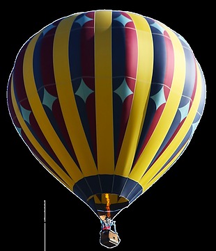土耳其风格彩色热气球png透明素材
