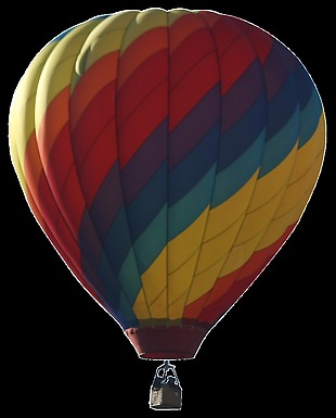 夏日创意彩色热气球png透明素材