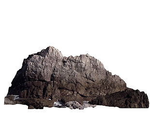 灰色假山岩石元素