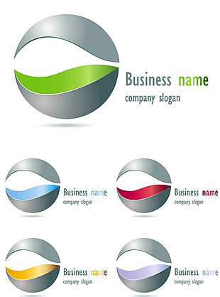 金属球形logo设计图片