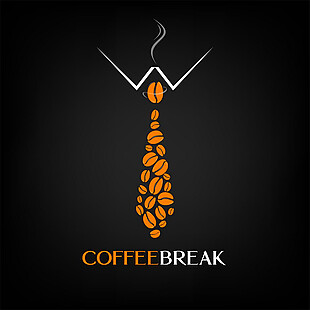 咖啡豆领带标志图片