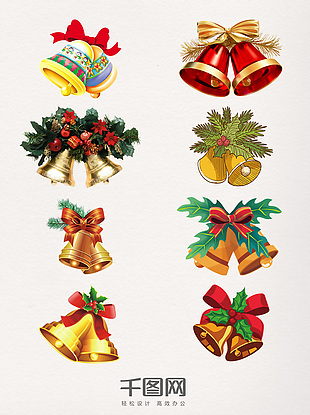 精美圣诞铃铛装饰图案