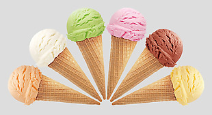 系列颜色冰淇淋免抠psd透明素材