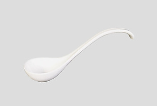 白色塑料勺子免抠psd透明素材