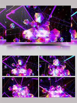粉紫色钻石视频素材