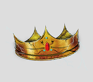 镶宝石的皇冠免抠psd透明素材