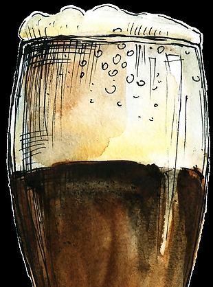 玻璃杯卡通透明素材