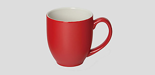 红色陶瓷咖啡杯免抠psd透明素材