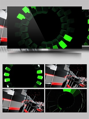 绿色光效动态视频素材