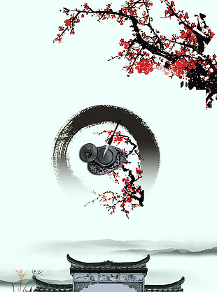中国风花朵背景设计