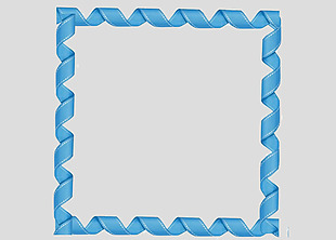 螺旋状蓝色边框免抠psd透明素材