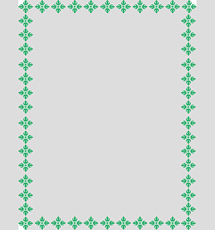 几何图形绿色边框免抠psd透明素材