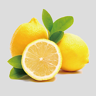 漂亮黄色柠檬免抠psd透明素材