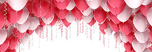 彩色气球装饰banner背景素材