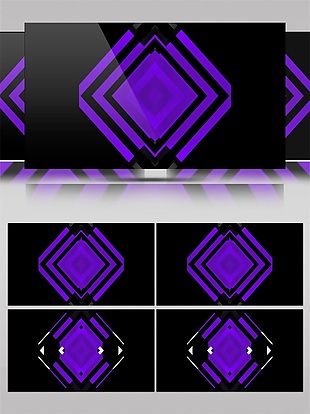 紫色几何变换矩形高清视频素材