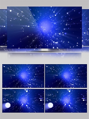 蓝色梦幻粒子高清视频素材