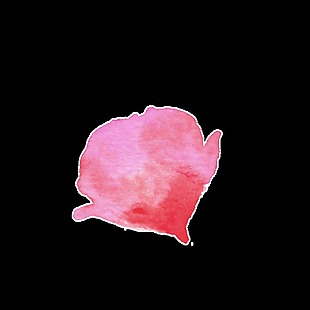 迷人粉色水墨花卉卡通透明素材