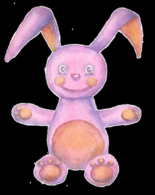 布偶兔子卡通透明素材