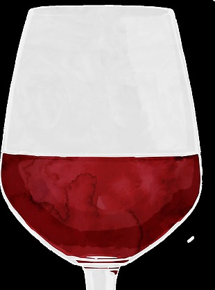 纯红酒杯卡通透明素材