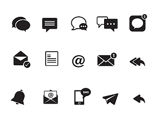 黑色简约信息图标icon