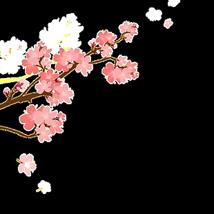 韩风樱花卡通透明素材