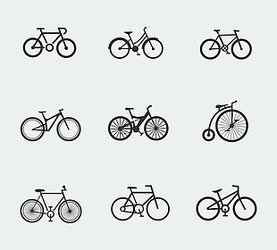 9枚自行车图标